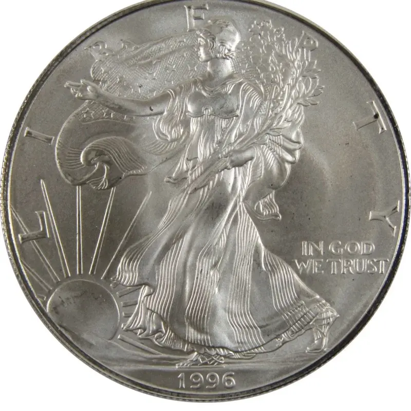 1996 Silver American Eagle in Mint Condition. 1oz Pure Silver