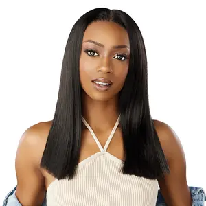 Sensationnel HD Lace Front Wig Curls Kinks N Co Glueless Kinky Edges Y-Part Kinky Silk Pressed 18"