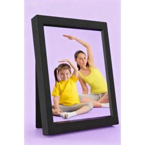 5x7 Voice Recording Photo Frame with Customizable Message, Vertical or Horizontal Tabletop Display, Wall Mountable Digital Picture Frame, Reusable Voice Recorder for Memorable Gifts, Birthday Christmas Present for Family