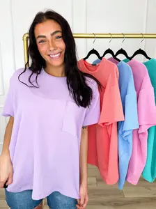 Zenana Sunny Skies Ribbed Short Sleeve Top - Multiple Colors