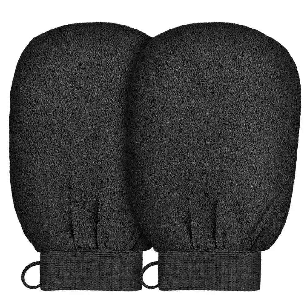 Kessa Exfoliating Shower Mitts - Korean Spa Treatment Body Scrubbers for Home Use, 150d Viscose Fiber, Black Pink White Blue Purple, 21x14cm, Rejuvenate & Nourish Skin, Remove Dead Cells, Self-Tan Remover Bath