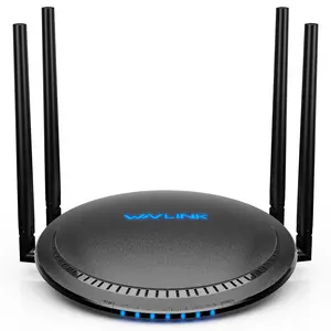 WAVLINK AC1200 Dual-Band WiFi Router with 4 x 5 dBi Antennas Gigabit Ethernet Ports Touchlink Technology WPA 3 Security Router/AP/WISP Modes