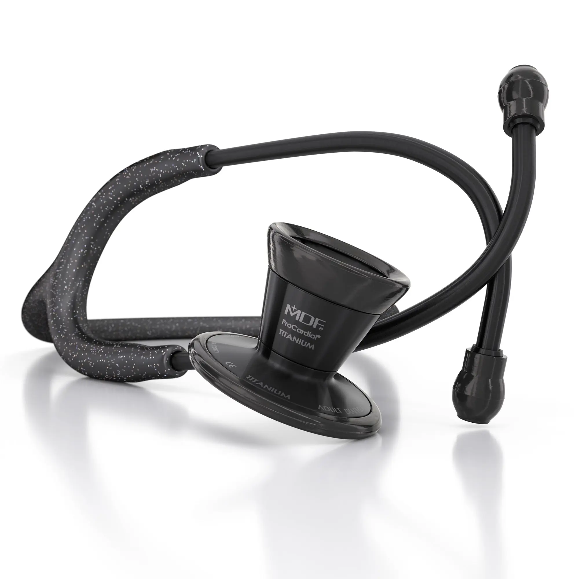 ProCardial® Titanium Cardiology Stethoscope - Black Glitter/BlackOut