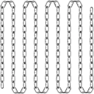 Grade 30 Chain 1/4 Inch by 100Ft Length Grade 30 Proof Coil Chain Zinc Plated Grade 30 Chain for Towing Logging Agriculture and Guard Rails