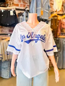 White/Blue Lace Los Angeles Jersey