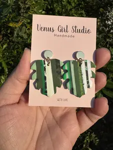 Monstera Earrings