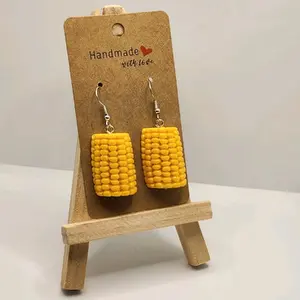 Handmade with Love Lightweight Corn Earrings - Unisex Fashion Accessories for Daily Outfits & Gifts