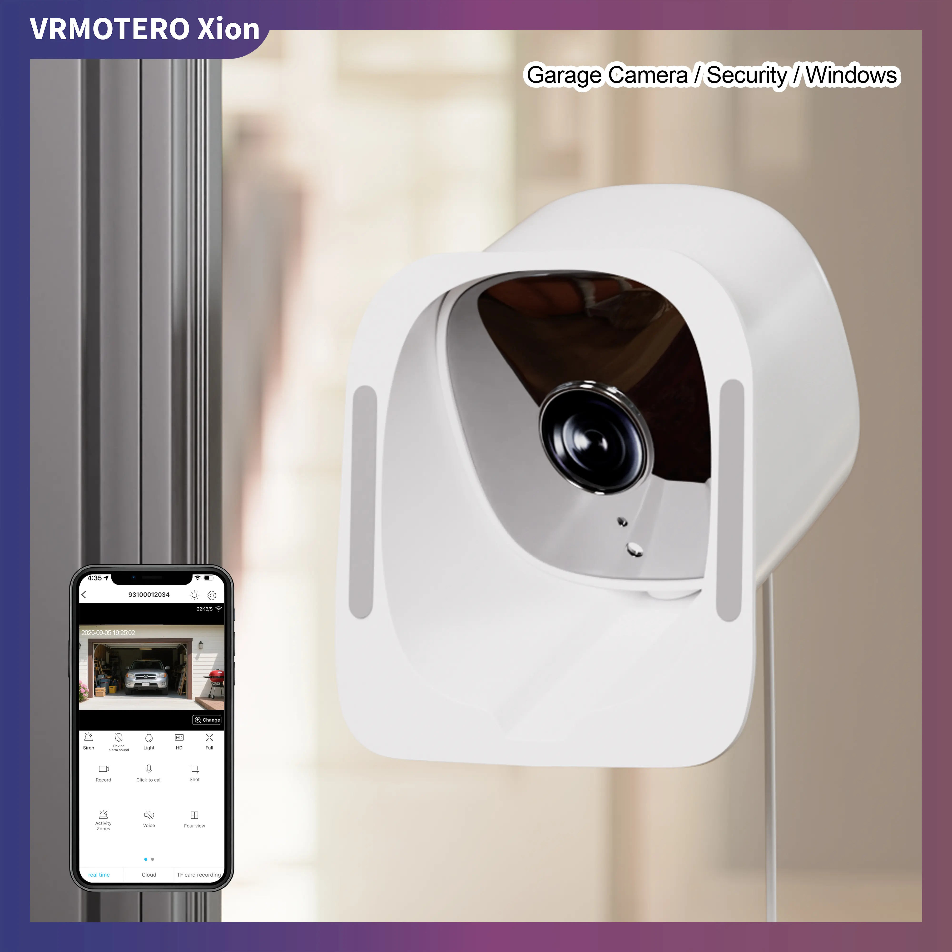Portable 1080P HD Mini Indoor Wireless Wi-Fi Window Security Camera, Home/Pet Monitoring, Motion/Person Detection, 2-Way Audio, Night Vision, Multi-Device Sync, Wall Mount Compatible, Micro SD Support, Home Security Cameras, Wireless Security Cameras