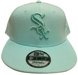 Men's New Era 9Fifty Chicago White Sox Aquamarine Monochrome Snapback Men's New Era 9Fifty Chicago White Sox Aquamarine Monochrome Snapback