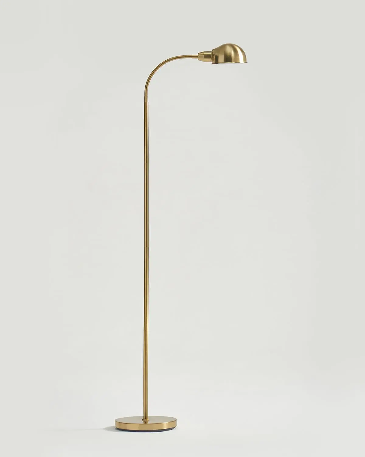Brightech Regent Task Floor Lamp, Gooseneck Home Decor Lighting, Vintage Metal Brass Bronze Reading Lamp, Task Light