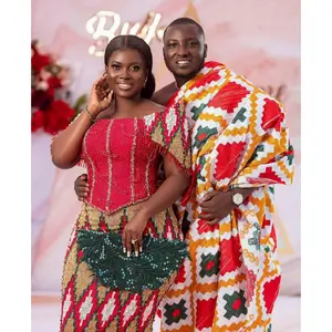 MG Royal Double Hand Weaved Kente Cloth R42