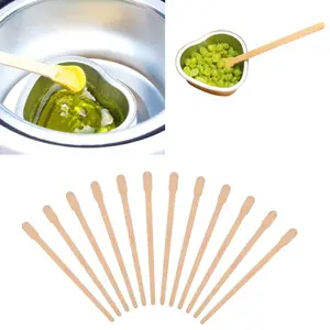 100pcs New Disposable Wooden Waxing Sticks, Premium Wood Depilatory Tools for Eyebrows and Body Beauty, Single Use Wax Applicators, Hair Removal Product