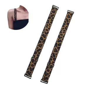 Moly Story Wide Bra Straps Replacement,Adjustable Decorative Dress Straps Leopard 1 Inch Width