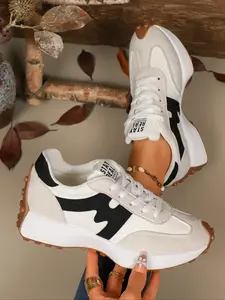 Spring Autumn New Xiao Man Waist Year Women's Height Increasing Dad Shoes, Thick Sole Casual Fashion Sports Breathable Lace-Up Arisan Shoes