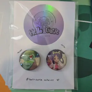 Hello Cutie Collects Handmade Magnets Featuring Trainer Iris & Axew Pokemon Themed Stickers Set