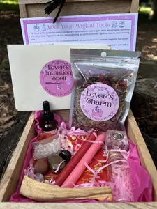 Lover's Intention Ritual Box with Magical Tools & Spell Components for Your Rituals Gift Kit