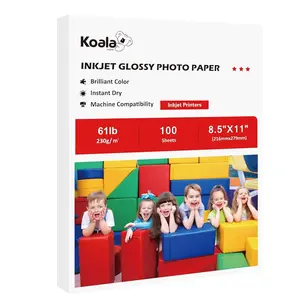 Koala 230gsm High Glossy Photo Paper 61lb for Inkjet Printers - Fast Dry, High Color Consistency, Single-sided Printing, Perfect for DIY Gifts & School Projects - Sticky Note Set