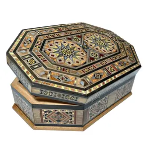 Handmade Large Octagonal Luxury Polished Chest Box With a Lock - Perfect for Gifts, Decoration, and Keepsake