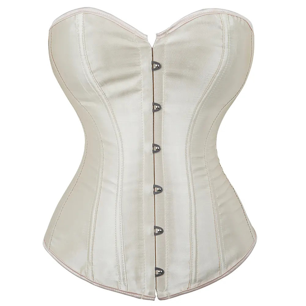 Women's Satin Strapless Overbust Boned Waist Training Bustier - Gothic Lace-Up Cincher Bodice, Halloween Cosplay Costume, Women's Special Clothing Accessory