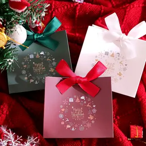 20-Piece Christmas Gift Box Set with Tree & Reindeer Design, Festive Mini Bags with Ribbons, Perfect for Candy Chocolate Gifts