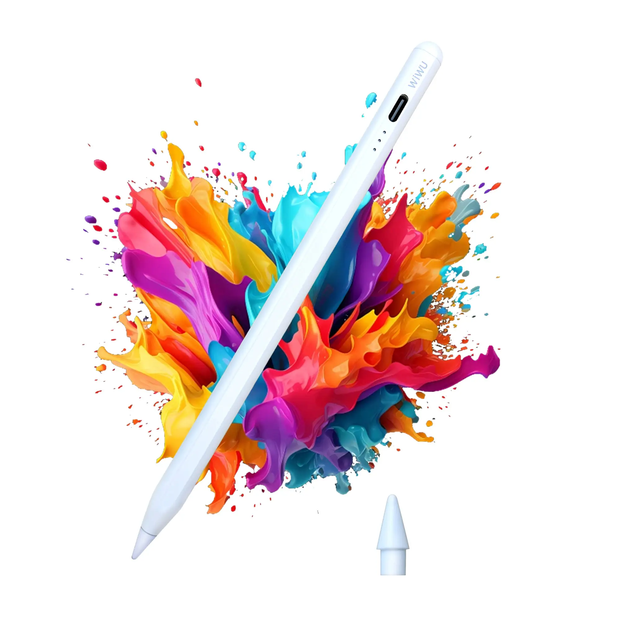 Stylus Pen for iPad 2018-2025 No Lag Tilt Sensitivity Bluetooth Fast Charge for Apple Pencil with Magnetic Compatible with iPad 11/10/9/8/7/6 Air 3/4/5 Pro 11/12.9/M4 Mini 5/6