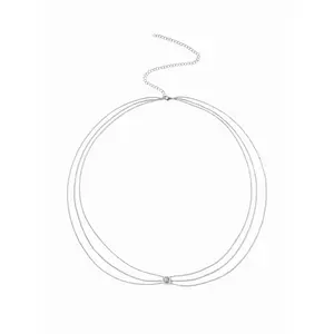 Cider RHINESTONE LAYERED WAIST CHAIN