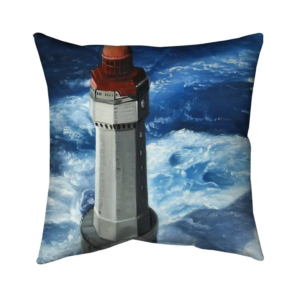 360 Stand Nautical Marine Headlight Polyester Print Pillow - 16x16 in, UV-Protection, Bedroom Decor, Wall Decor Bedroom, UV-Protected Indoor Essential with Ocean Vibe, Marine Standard Pillows, Ocean Themed Stuff, Nautical Vibe, Calming Hues, Marine-Themed