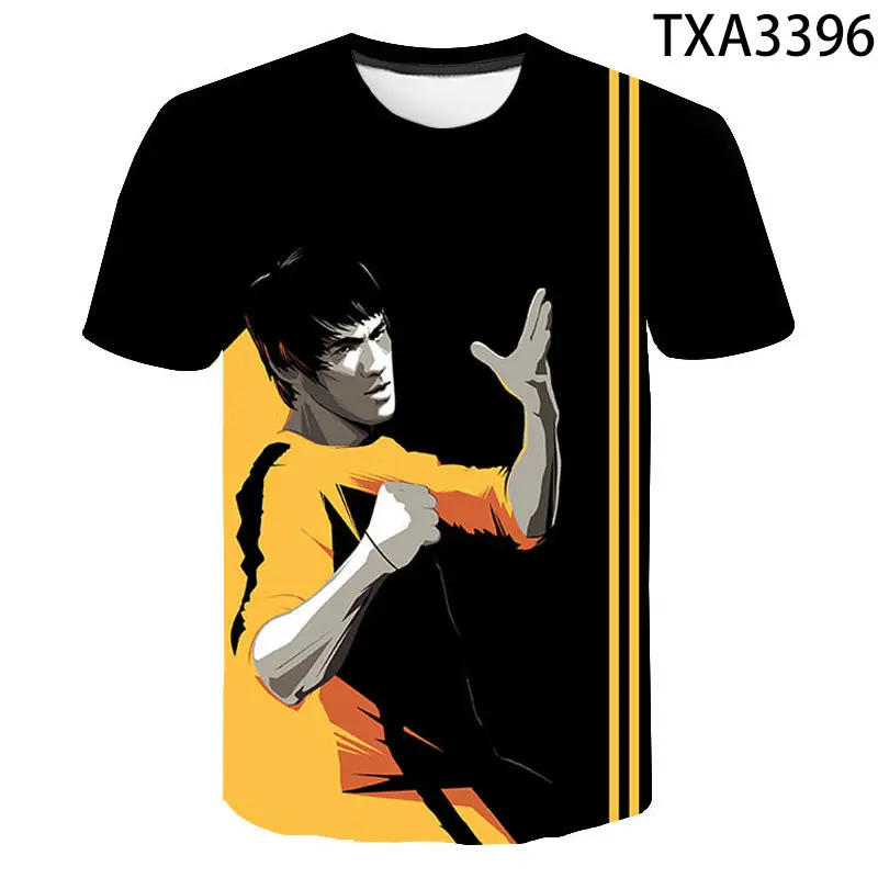 Men Enter The Dragon Bruce Lee T Shirt Movie Kung Fu Brusli Karate China Short Sleeve Tee Shirt Graphic T-Shirt