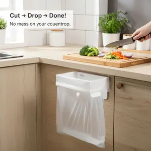 Leak-Proof & Tear-Resistant Garbage Bags for Kitchen, Bathroom, Office, and Outdoor Use – Heavy Duty, Easy-Tie Trash Bags for Home & Cleaning