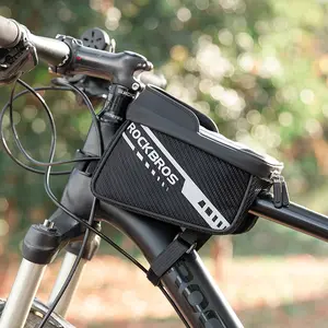 ROCKBROS Bike Phone Front Frame Bag Top Tube Bicycle Handlebar Bag Below 7.2”