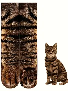 Unisex Animal Claw Socks (tiger/cat/dog Design), Perfect for Parties & Festive Gifts, Ideal Christmas Present