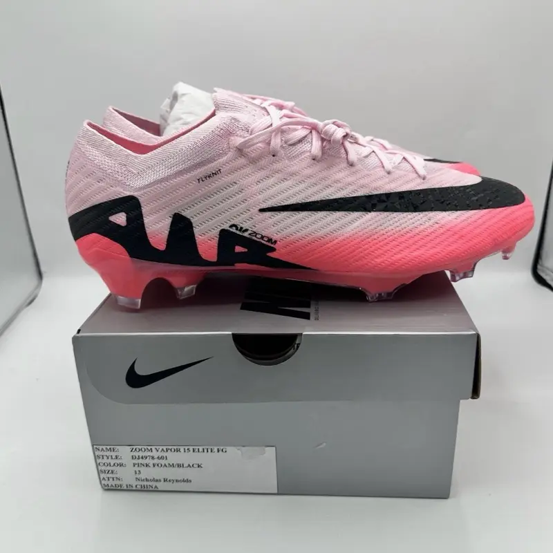 Nike Mercurial Zoom Vapor 15 Elite FG Pink Soccer Cleats DJ4978-601 Mens 13 SAMPLE