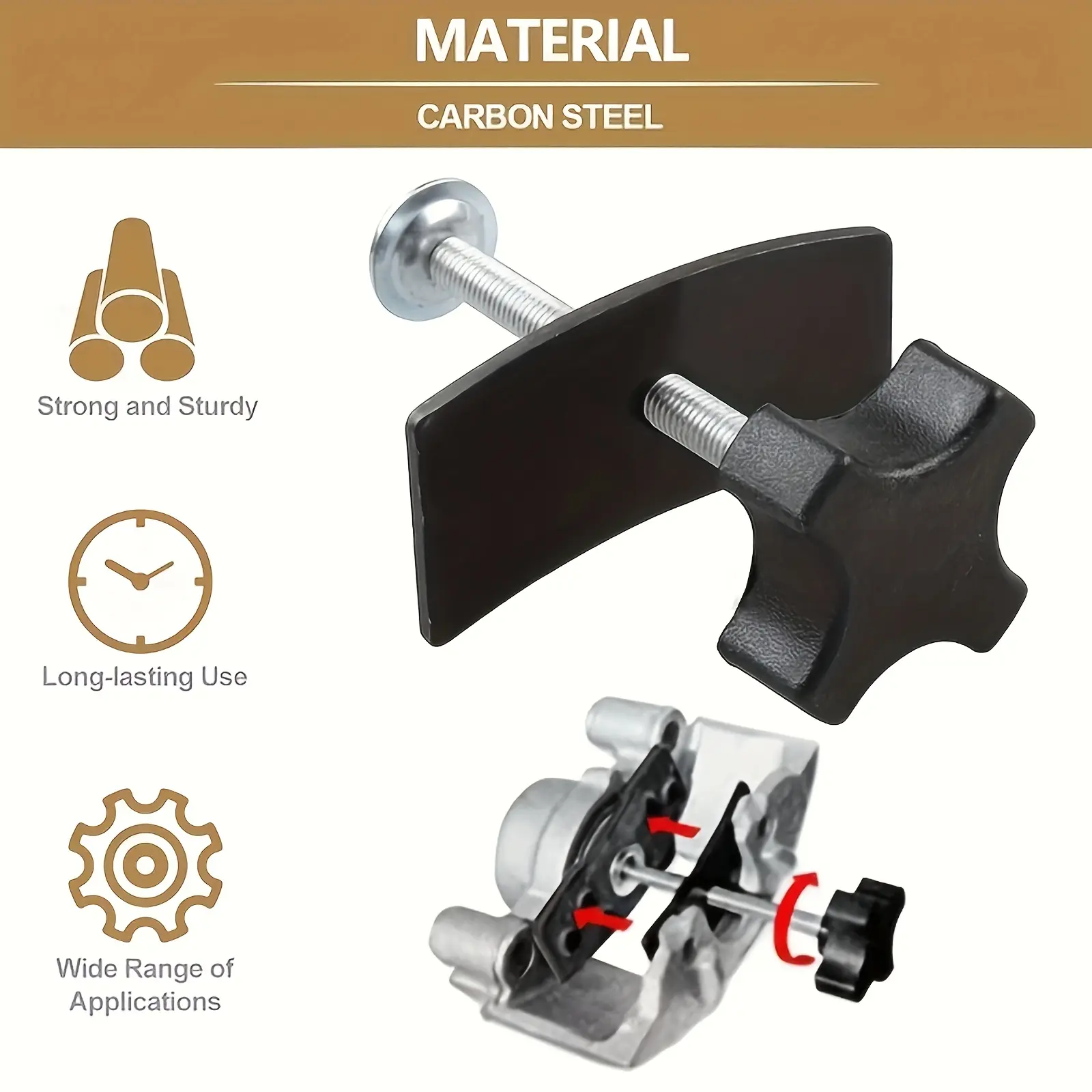 Disc Brake Pad Spreader & Caliper Piston Compressor, Heavy Duty Carbon Steel, Adjustable Range, Ergonomic Grip, Compact Sturdy, Brake Install Tool for Cars Trucks SUVs, DIY & Professional Auto Maintenance