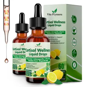 Vita PLynxera Cortisol Supplement Liquid Drops,17-in-1 Cortisol Detox,cortisol support,Hormone Balanced for Women,Sleep Support,Mood Focus,2 FL/Oz