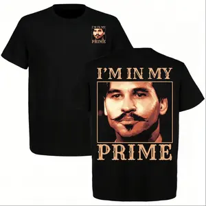 I'm in My Prime - Doc Holliday Edition Graphic 2 Sided T-Shirt, Tombstone Shirt, Western Fashion, Cowboy Style, Old West Casual Top Womenswear