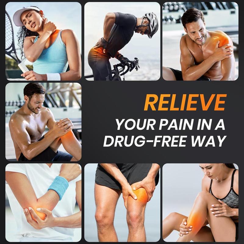 Mini Fitness Pulse Device 10-Mode Rechargeable Body Relaxinging Unit with 4 Electrode Pads for Pain Relief & Muscle Stimulation