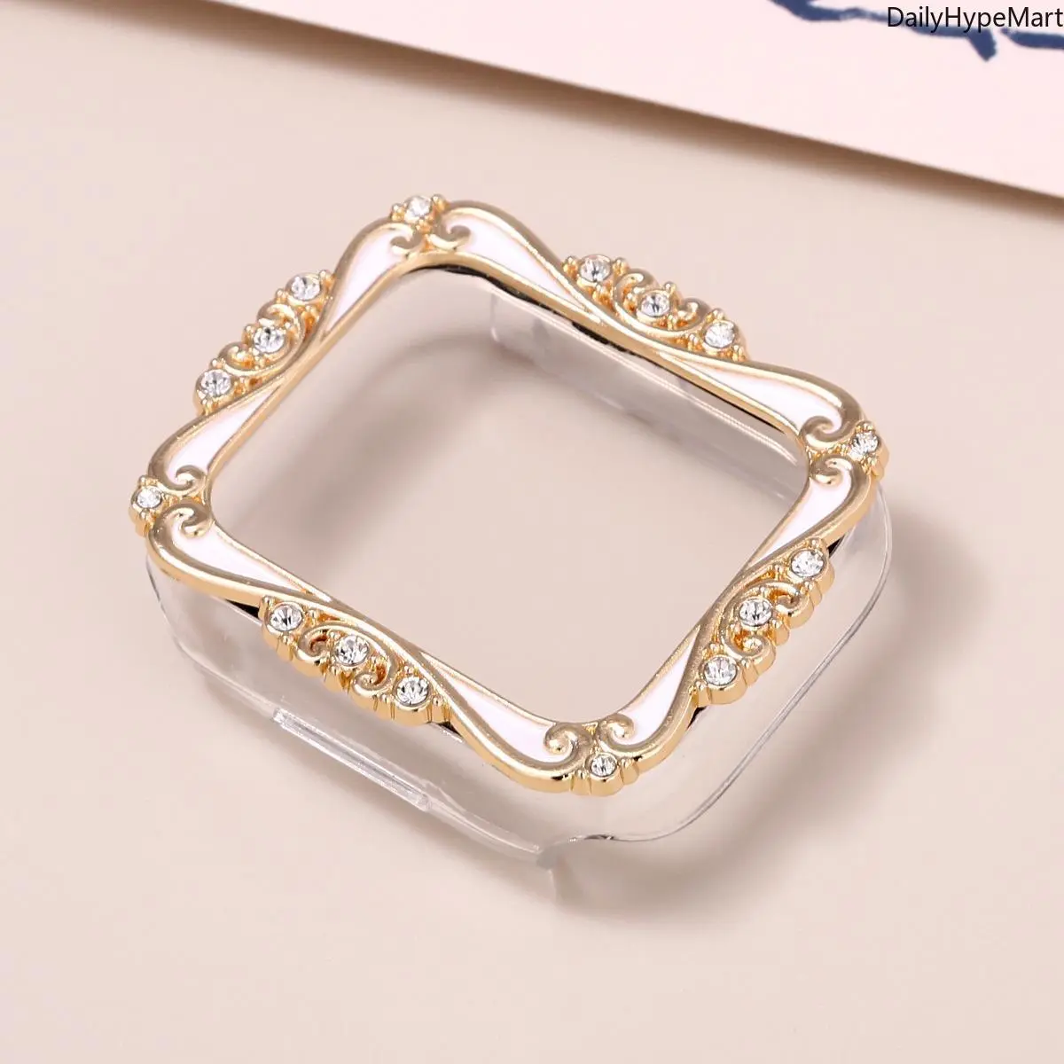 Luxury Oil-Encrusted Diamond Smartwatch Case, Sparkly Jewelry-Style Protector for 38-49mm Series 1-10 SE Ultra 2, Wearable Smartwatch Accessories