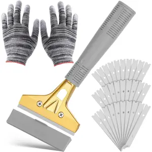 - Razor  Scraper Tool, 4 Inch, Floor Razor Scraper Tool with 30 Extra Carbon Steel  and a Pair of Safety Gloves