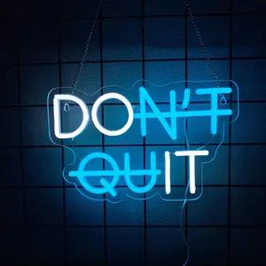 DON'T QUIT Neon Sign for Wall Decor, Led Neon Light Sign Party Decorations,  Led Light for Bedroom, Office, Gym, Man Cave, Gamer Room Decor, USB Powered, Led Night Light