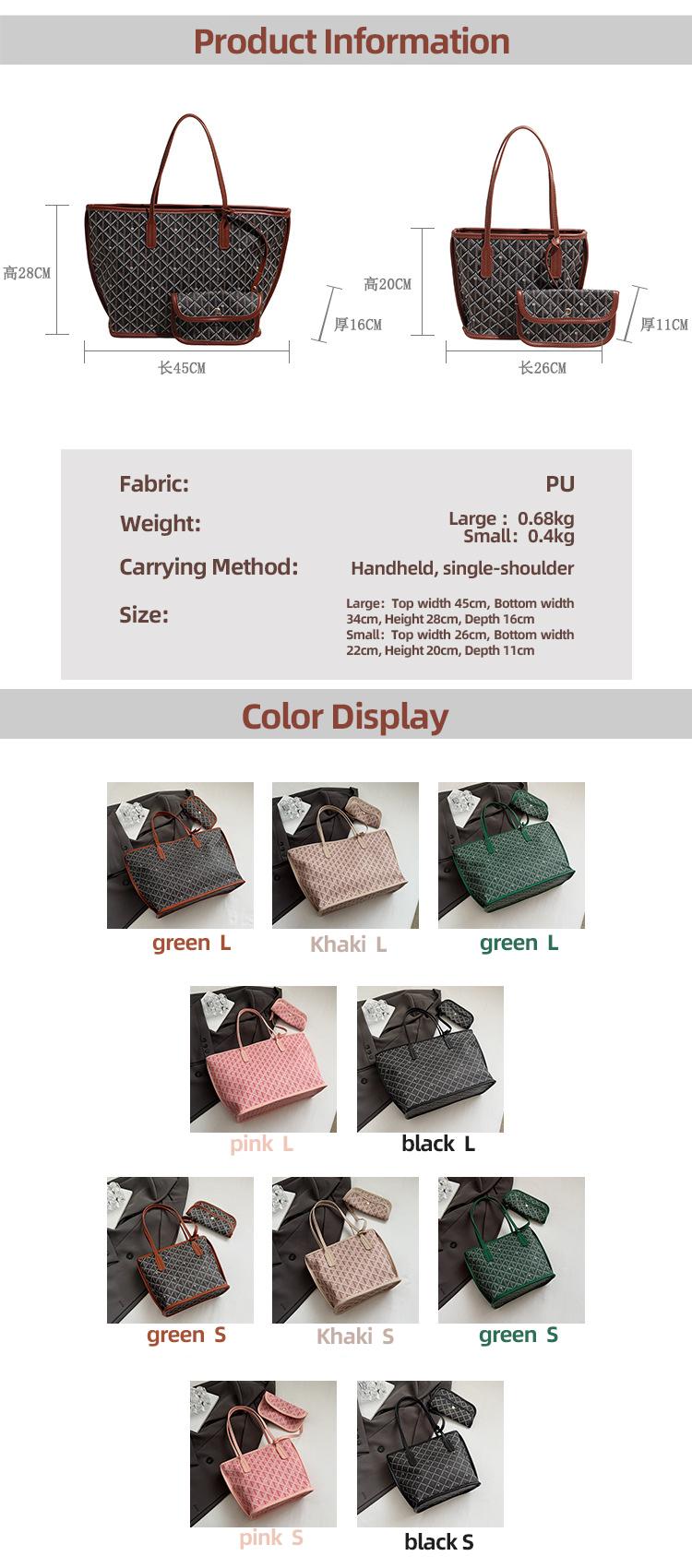 Premium PU Leather Tote Bag, Small  Large Sizes, Spacious Lightweight Shoulder Bag for Daily Work & Travel &Sports Outdoors Date Gifts for girls and ladies