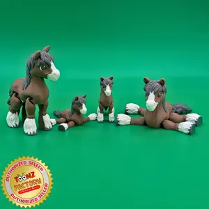 Clydesdale Horse Flexible Miniature Figurine