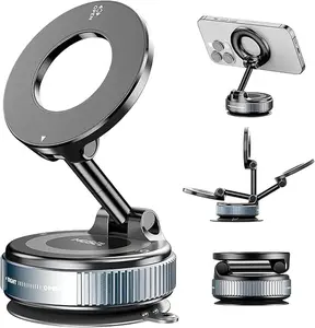 Car Phone Holder for MagSafe [88LBS Strong Suction & 24 N55 Magnets] 360° Adjustable Car Phone Mount, Phone Holders for Your Car for iPhone & Android Smartphone