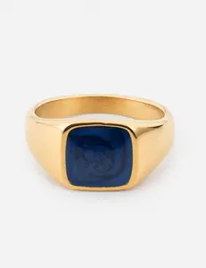 Indigo Signet Ring