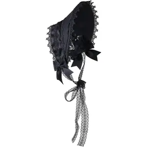 Girls Women  Party Sun Hat Victorian Bonnet Hat Folded Hats