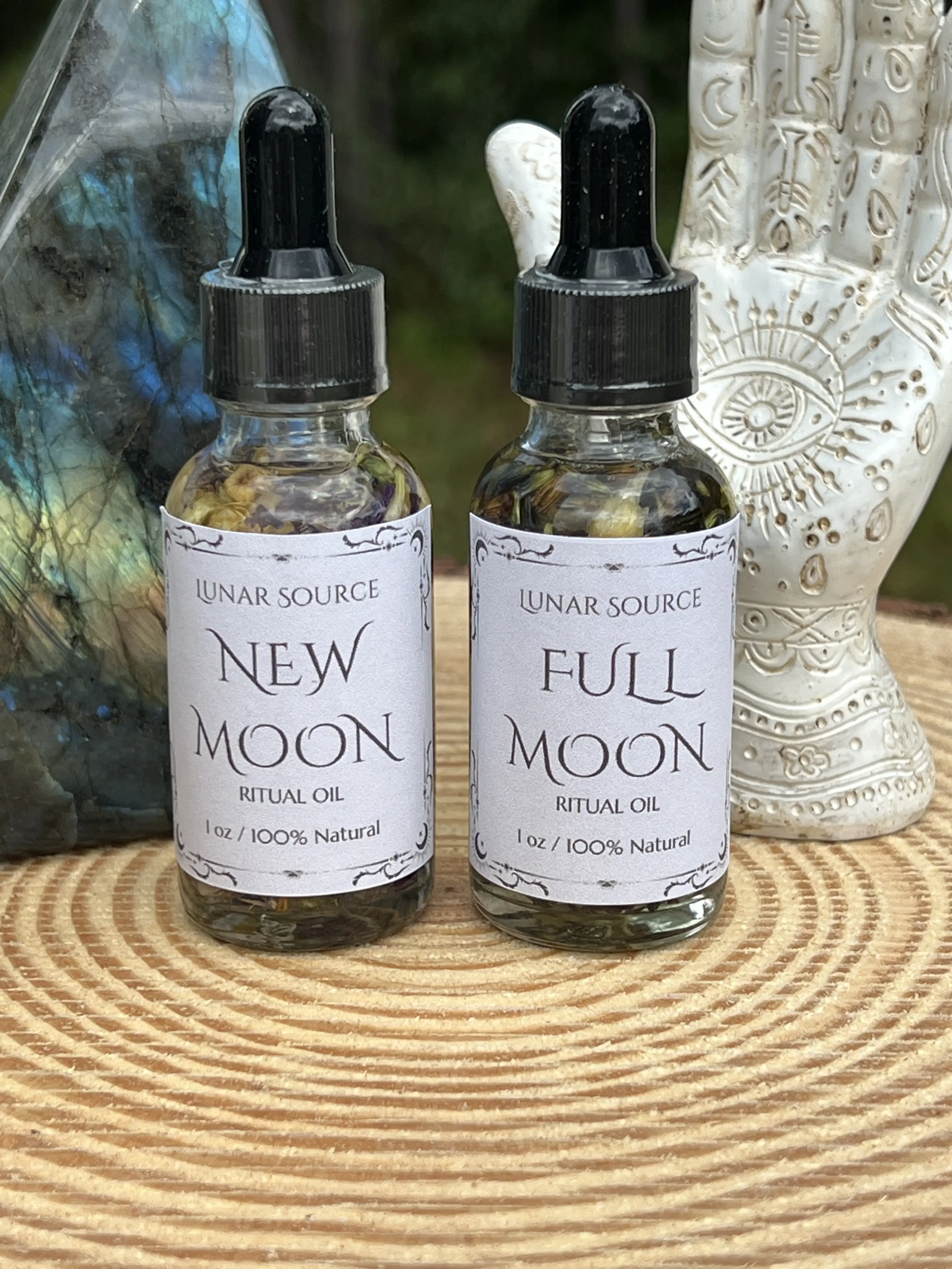 Moon Magick Ritual Oils | New Dark Moon Beginnings Manifestation | Full Moon Release | Witchcraft Spell Oil Candle Lunar Luna Body Perfume