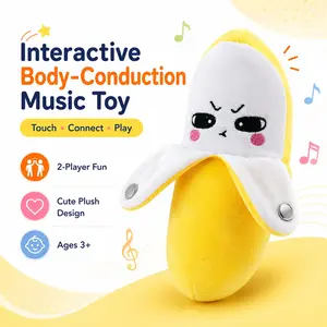 Body Induction Banana Music Game, Funny Interactive Plush Activity for Kids Ages 3+ and Couples, Early Learning Sound Game for Birthday, Party & Family Fun