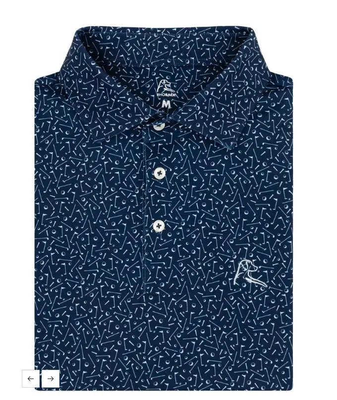 The Mulligan Men's Short Sleeve Performance Polo - Men's Golf Polo Shirt, Breathable Moisture Wicking Stretch Short Sleeve Casual Business Shirt