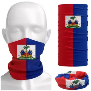Haiti Flag Neck Gaiter Bandana