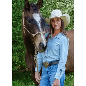Dusty Blue Athletic Rodeo Shirt