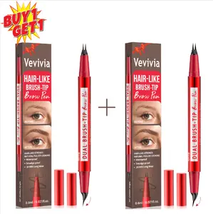 【NEW Buy 1 Get 1】2PCS Vevivia Eyebrow Pencils for Women - Eyebrow Pen with Dual-Brush-Tip & Curved Tip for Natural Fuller-Looking Brows, Precise Hair-Like Strokes for All Brow Types, Last All-Day Brow Makeup
